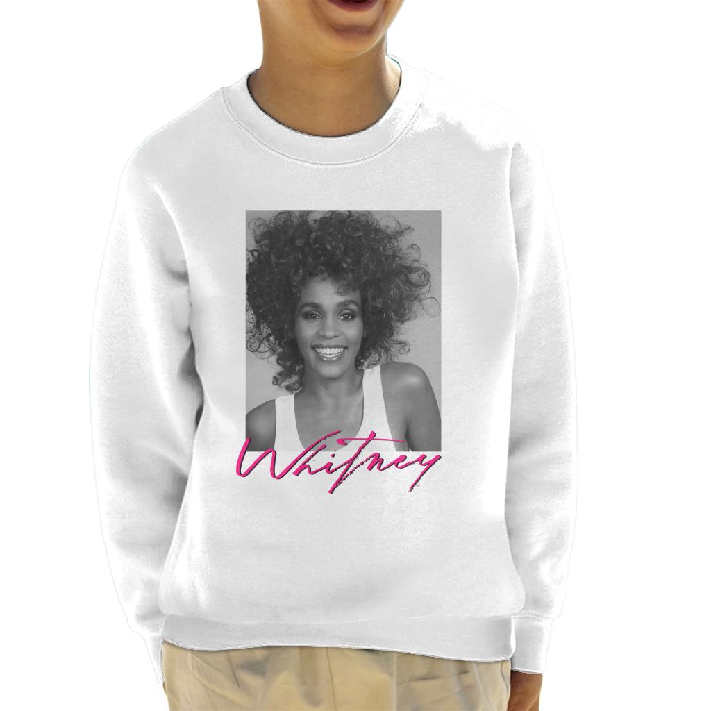 Whitney Houston Smiling Portrait Kid's Sweatshirt-ALL + EVERY