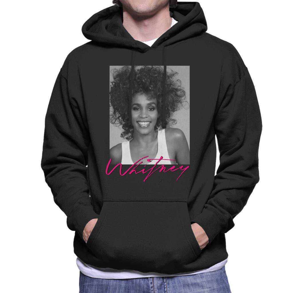 Whitney Houston Smiling Portrait Men's Hooded Sweatshirt-ALL + EVERY