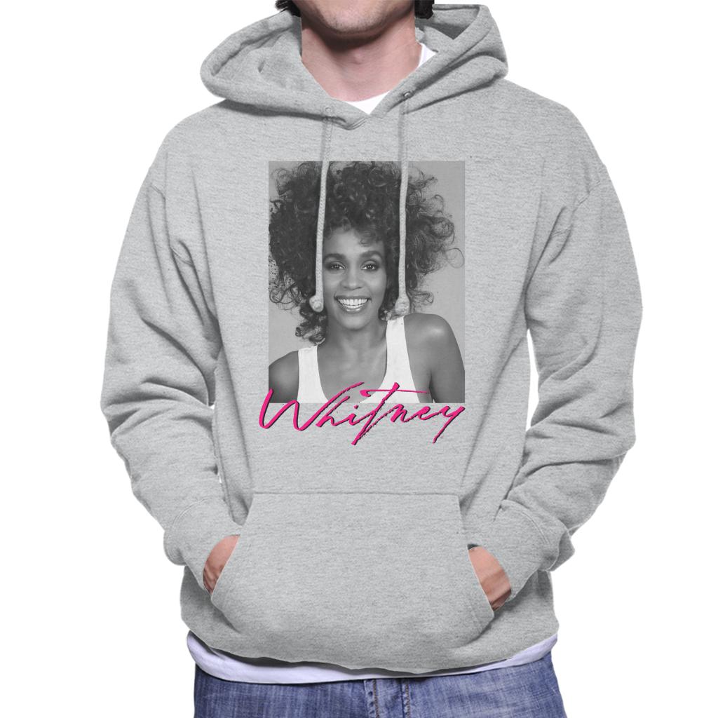 Whitney Houston Smiling Portrait Men's Hooded Sweatshirt-ALL + EVERY