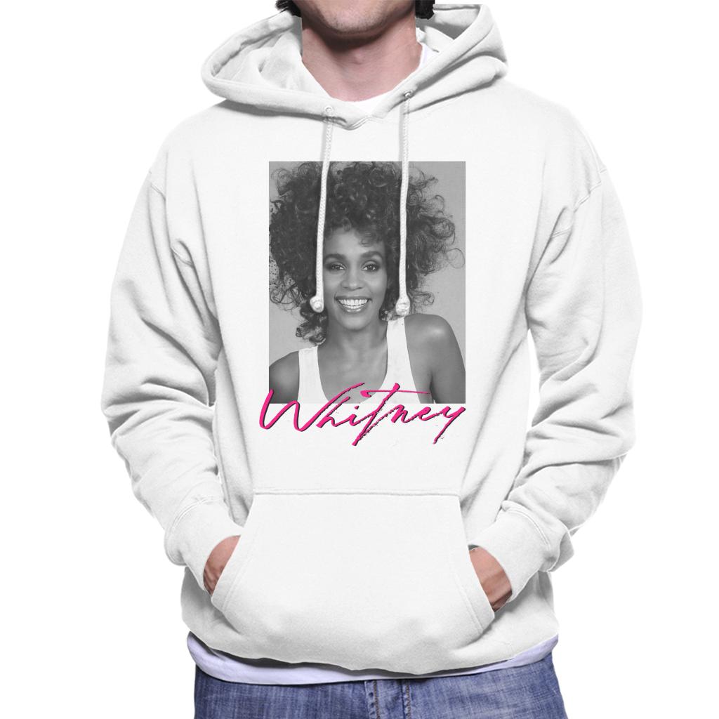 Whitney Houston Smiling Portrait Men's Hooded Sweatshirt-ALL + EVERY