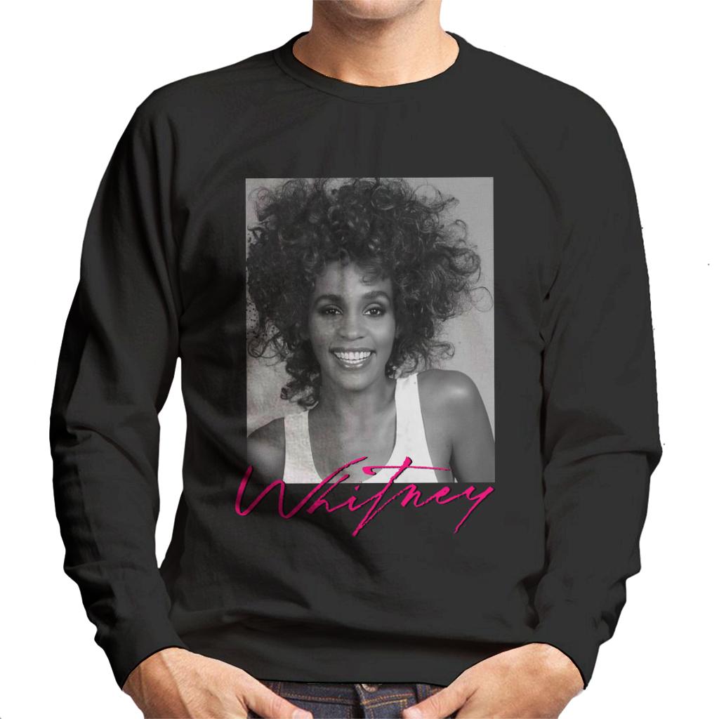 Whitney Houston Smiling Portrait Men's Sweatshirt-ALL + EVERY