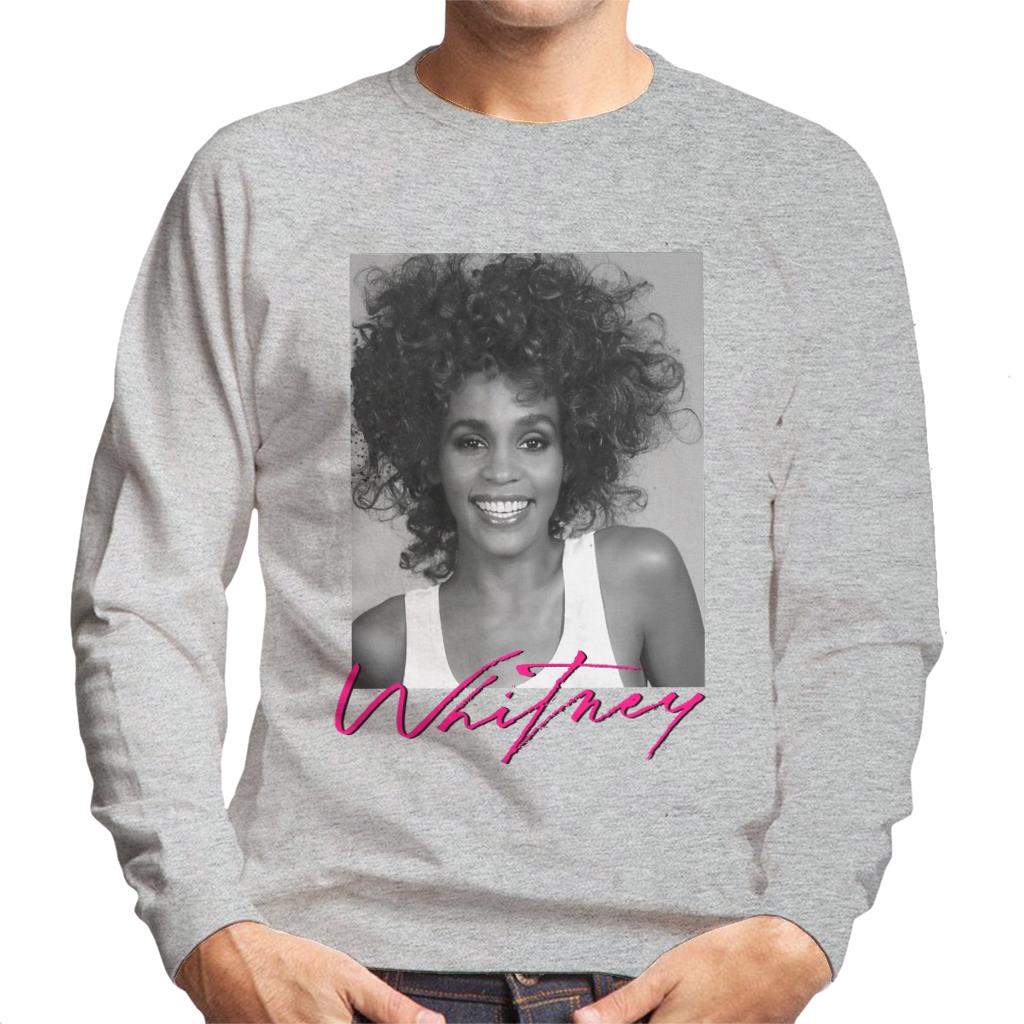 Whitney Houston Smiling Portrait Men's Sweatshirt-ALL + EVERY