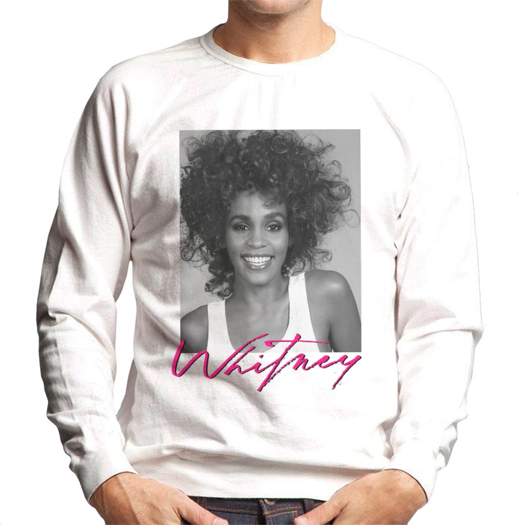 Whitney Houston Smiling Portrait Men's Sweatshirt-ALL + EVERY