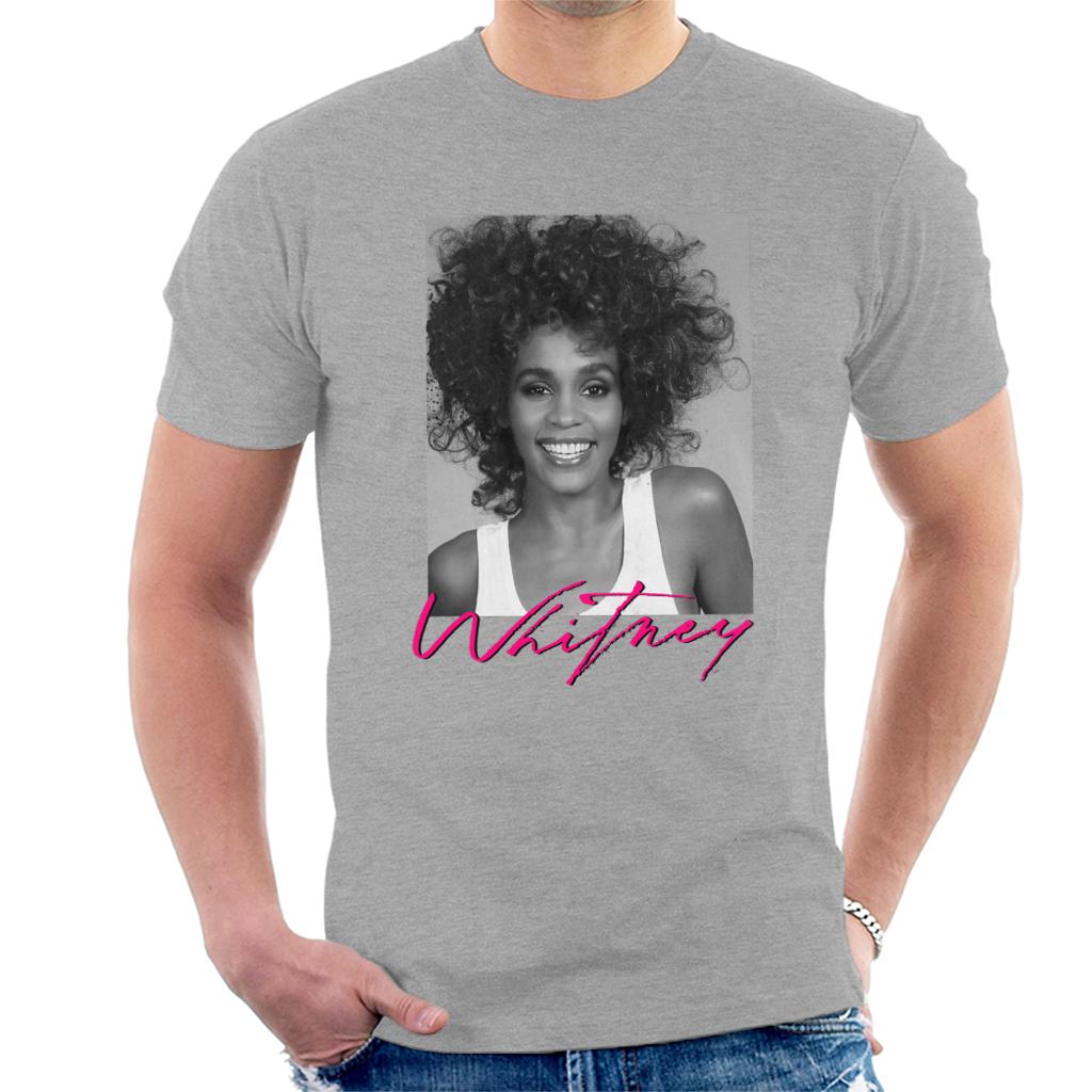 Whitney Houston Smiling Portrait Men's T-Shirt-ALL + EVERY