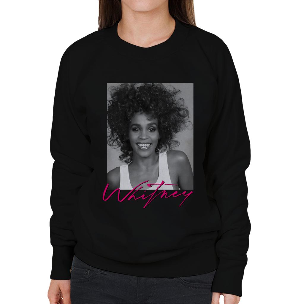 Whitney Houston Smiling Portrait Women's Sweatshirt-ALL + EVERY