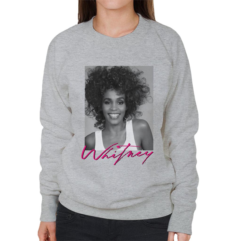 Whitney Houston Smiling Portrait Women's Sweatshirt-ALL + EVERY