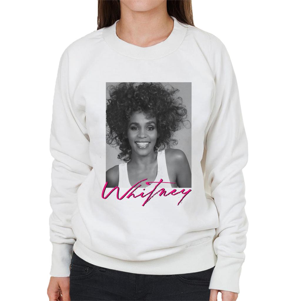 Whitney Houston Smiling Portrait Women's Sweatshirt-ALL + EVERY