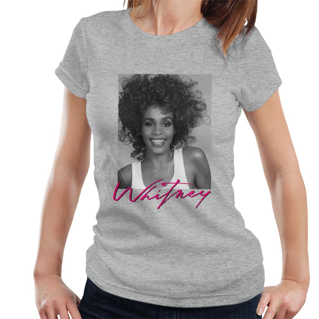 Whitney Houston Smiling Portrait Women's T-Shirt-ALL + EVERY