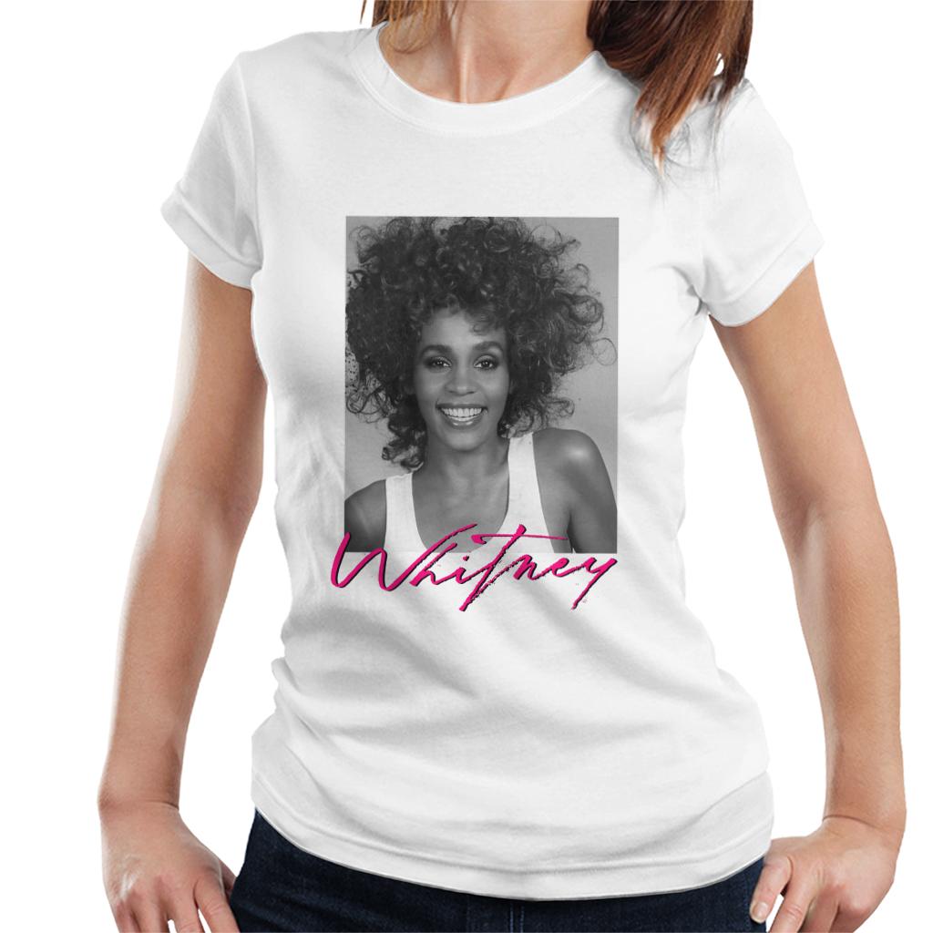 Whitney Houston Smiling Portrait Women's T-Shirt-ALL + EVERY