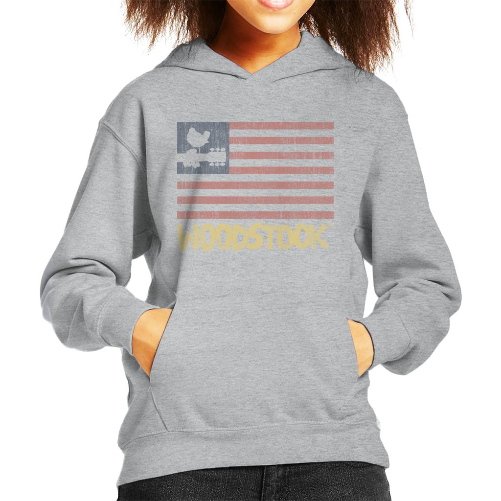 Woodstock Festival Flag Kid's Hooded Sweatshirt-ALL + EVERY