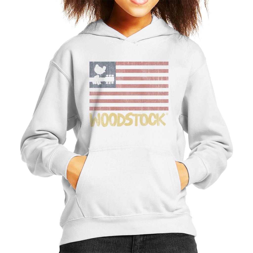 Woodstock Festival Flag Kid's Hooded Sweatshirt-ALL + EVERY