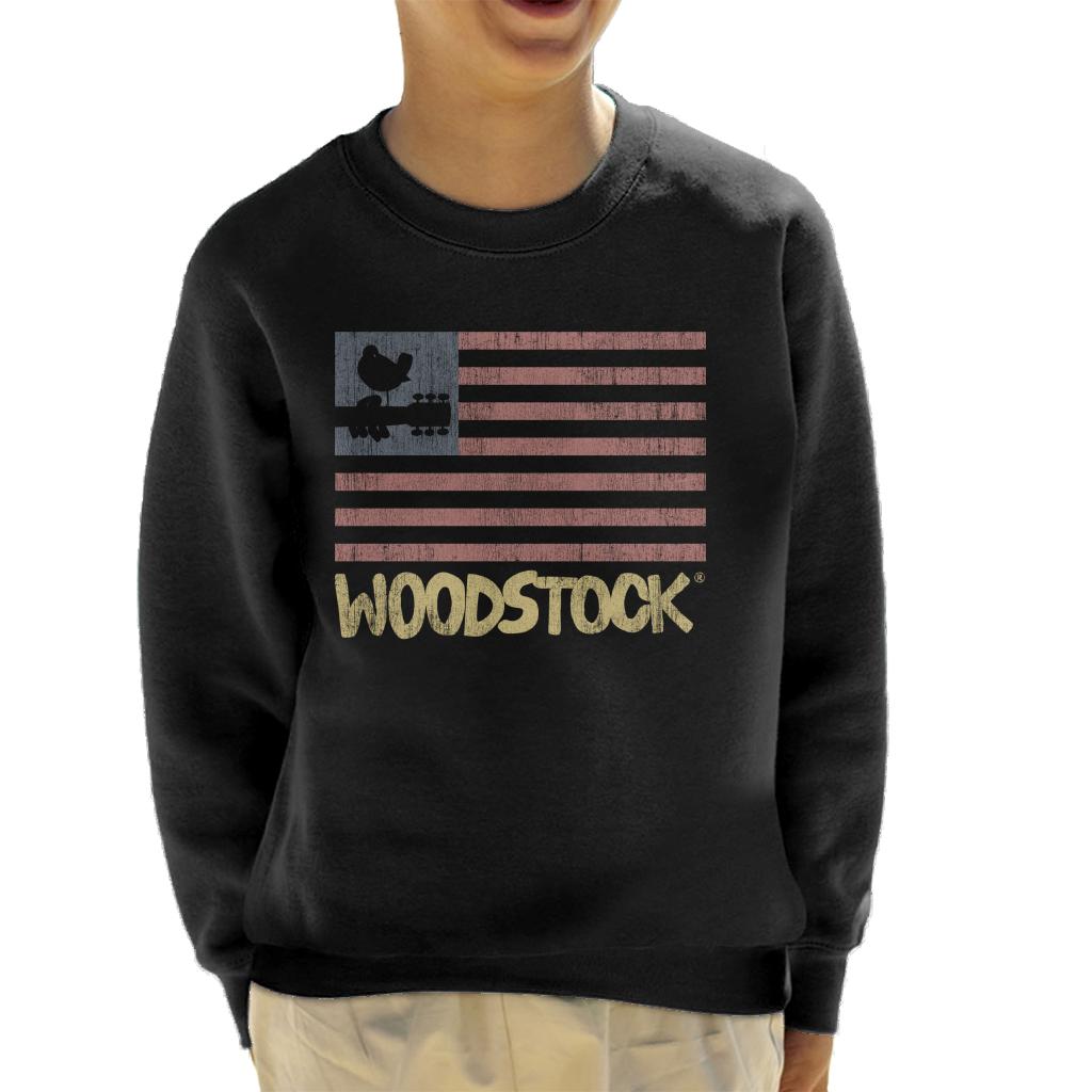 Woodstock Festival Flag Kid's Sweatshirt-ALL + EVERY