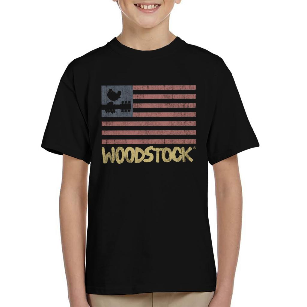 Woodstock Festival Flag Kid's T-Shirt-ALL + EVERY