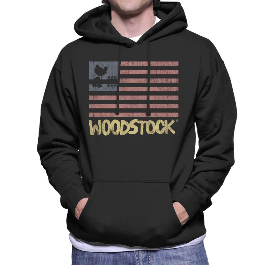 Woodstock Festival Flag Men's Hooded Sweatshirt-ALL + EVERY