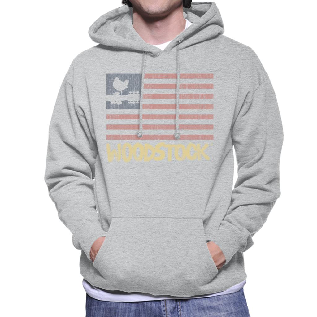 Woodstock Festival Flag Men's Hooded Sweatshirt-ALL + EVERY