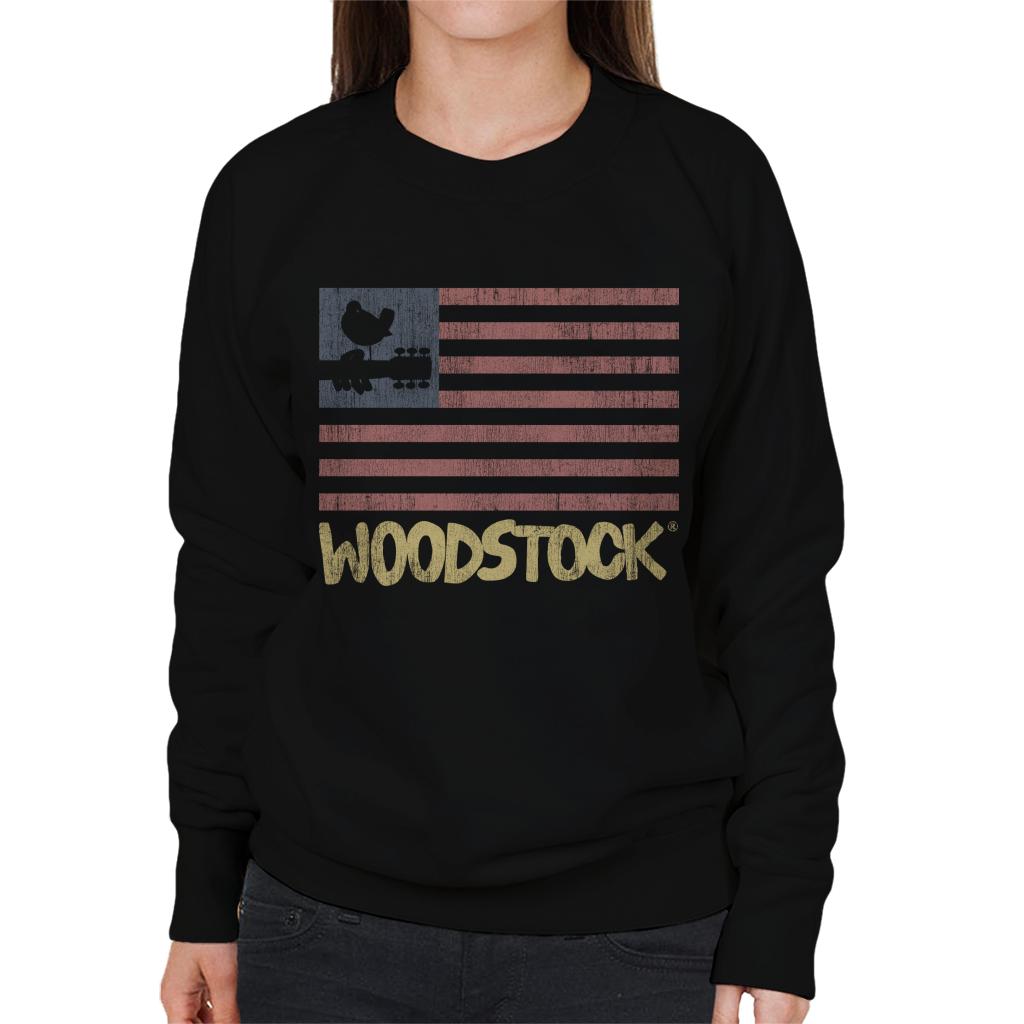 Woodstock Festival Flag Women's Sweatshirt-ALL + EVERY