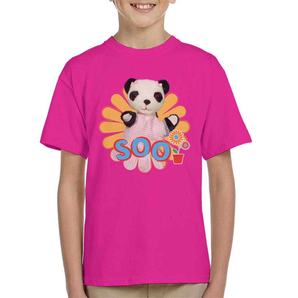 Sooty Soo Flowers Kids T-Shirt-ALL + EVERY