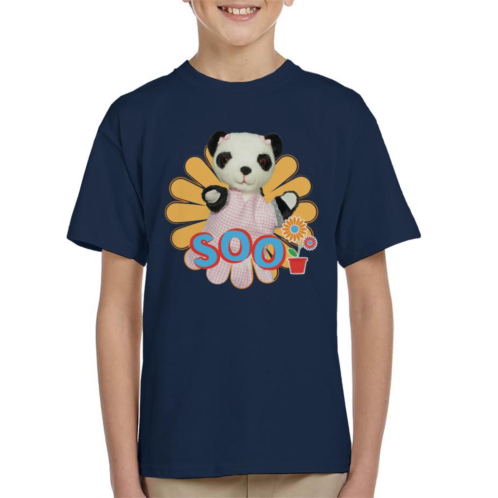 Sooty Soo Flowers Kids T-Shirt-ALL + EVERY