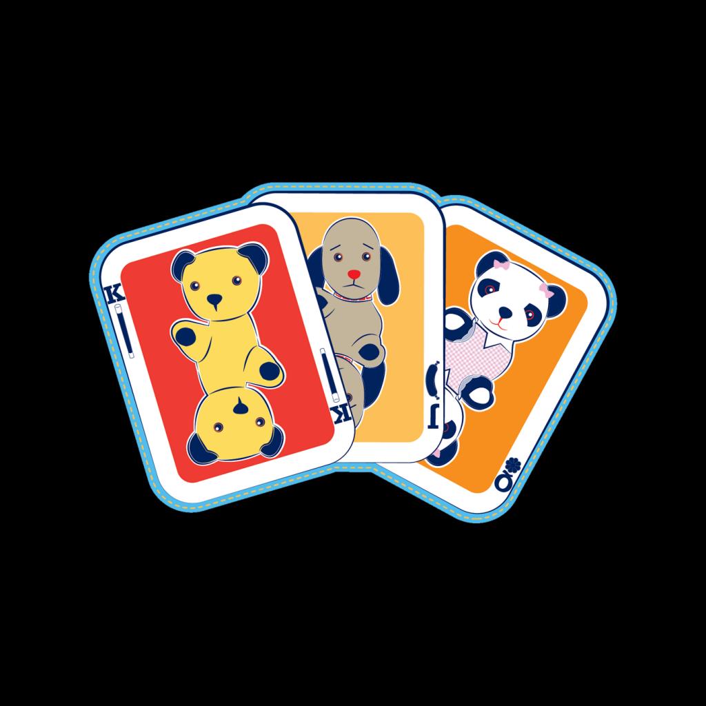 Sooty Playing Card Trio Kids T-Shirt-ALL + EVERY