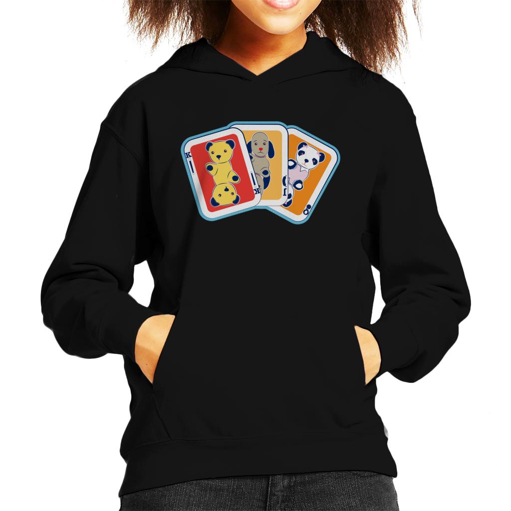 Sooty Playing Card Trio Kids Hooded Sweatshirt-ALL + EVERY