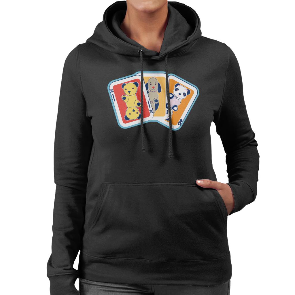 Sooty Playing Card Trio Women's Hooded Sweatshirt-ALL + EVERY