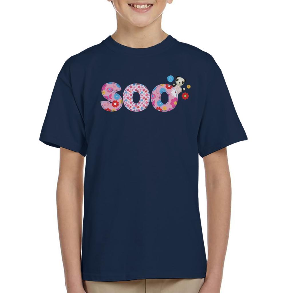 Sooty Soo Floral Pattern Text Kids T-Shirt-ALL + EVERY