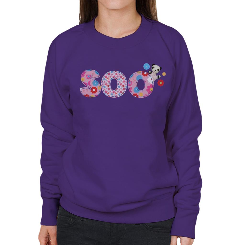 Sooty Soo Floral Pattern Text Women's Sweatshirt-ALL + EVERY