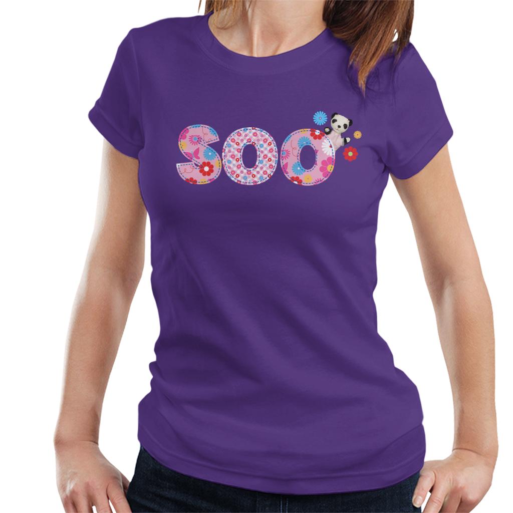 Sooty Soo Floral Pattern Text Women's T-Shirt-ALL + EVERY