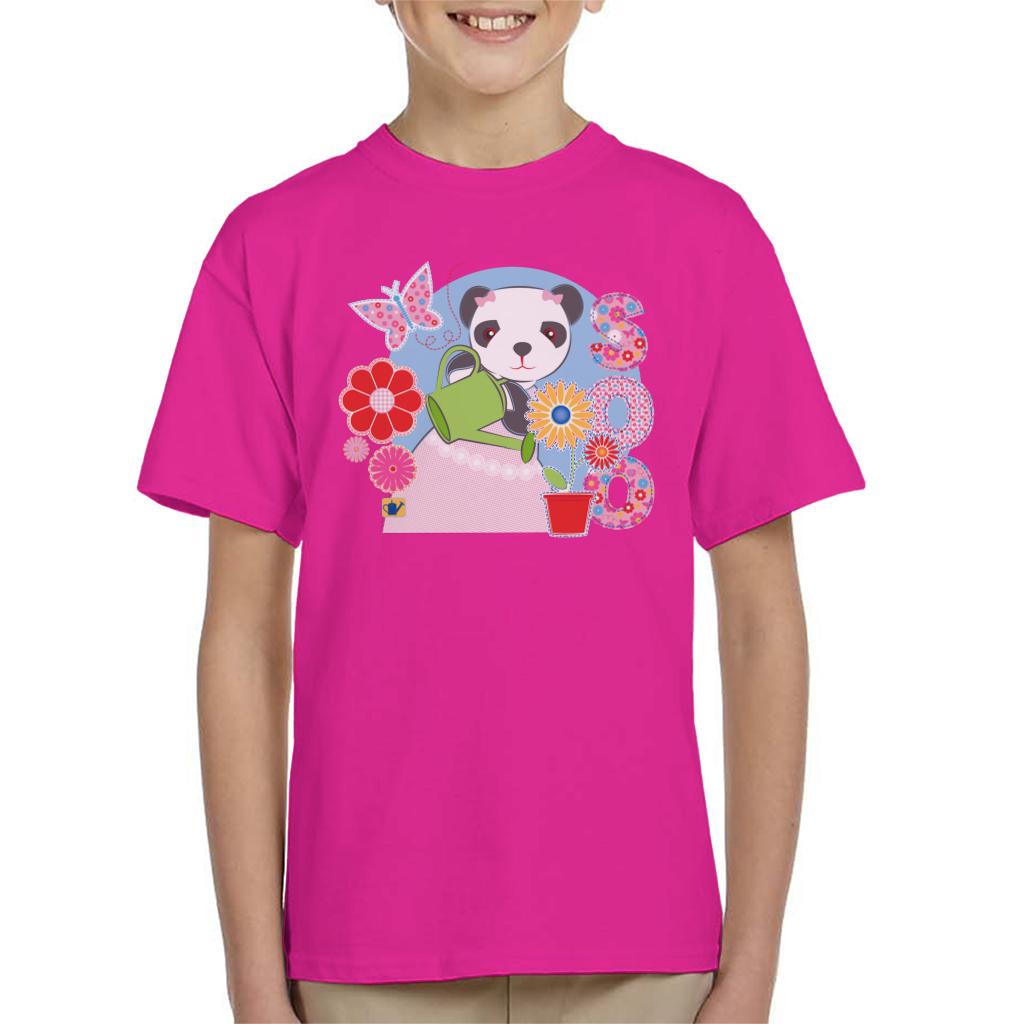 Sooty Soo Watering Flowers Kids T-Shirt-ALL + EVERY