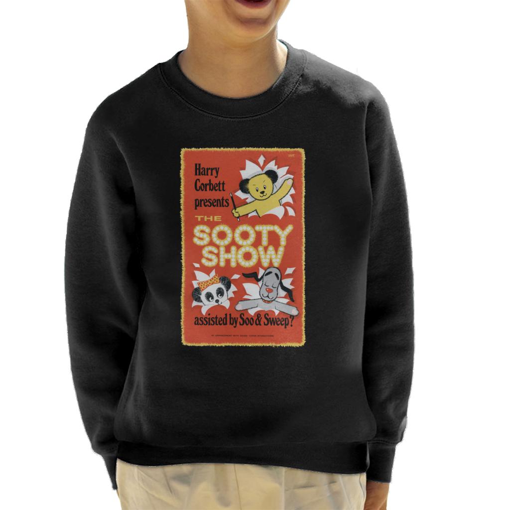 Sooty Show Retro Poster Kids Sweatshirt-ALL + EVERY