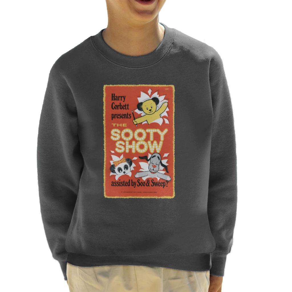 Sooty Show Retro Poster Kids Sweatshirt-ALL + EVERY