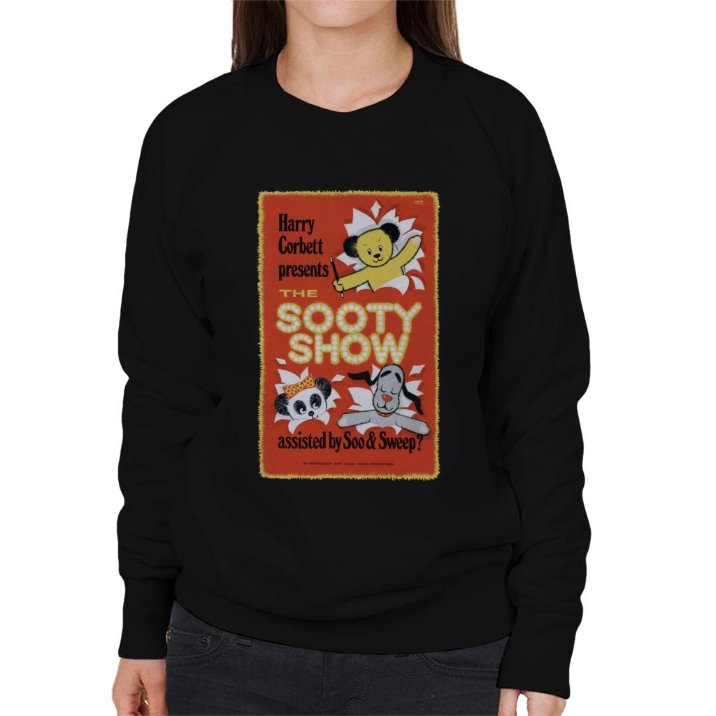 Sooty Show Retro Poster Women's Sweatshirt-ALL + EVERY