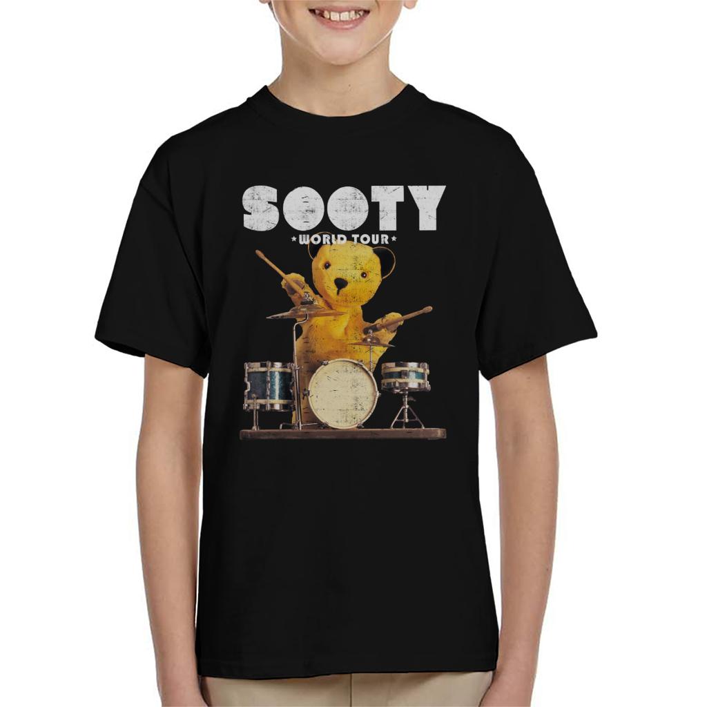 Sooty World Tour Drums Kids T-Shirt-ALL + EVERY