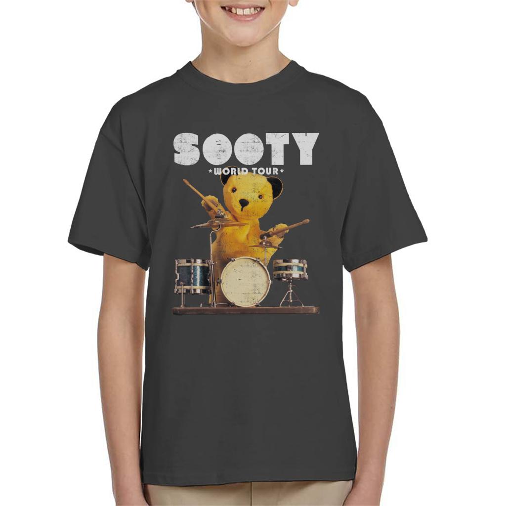 Sooty World Tour Drums Kids T-Shirt-ALL + EVERY