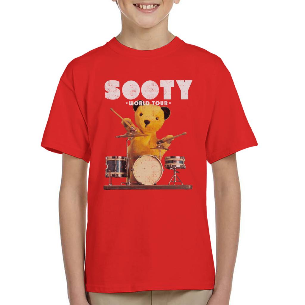 Sooty World Tour Drums Kids T-Shirt-ALL + EVERY