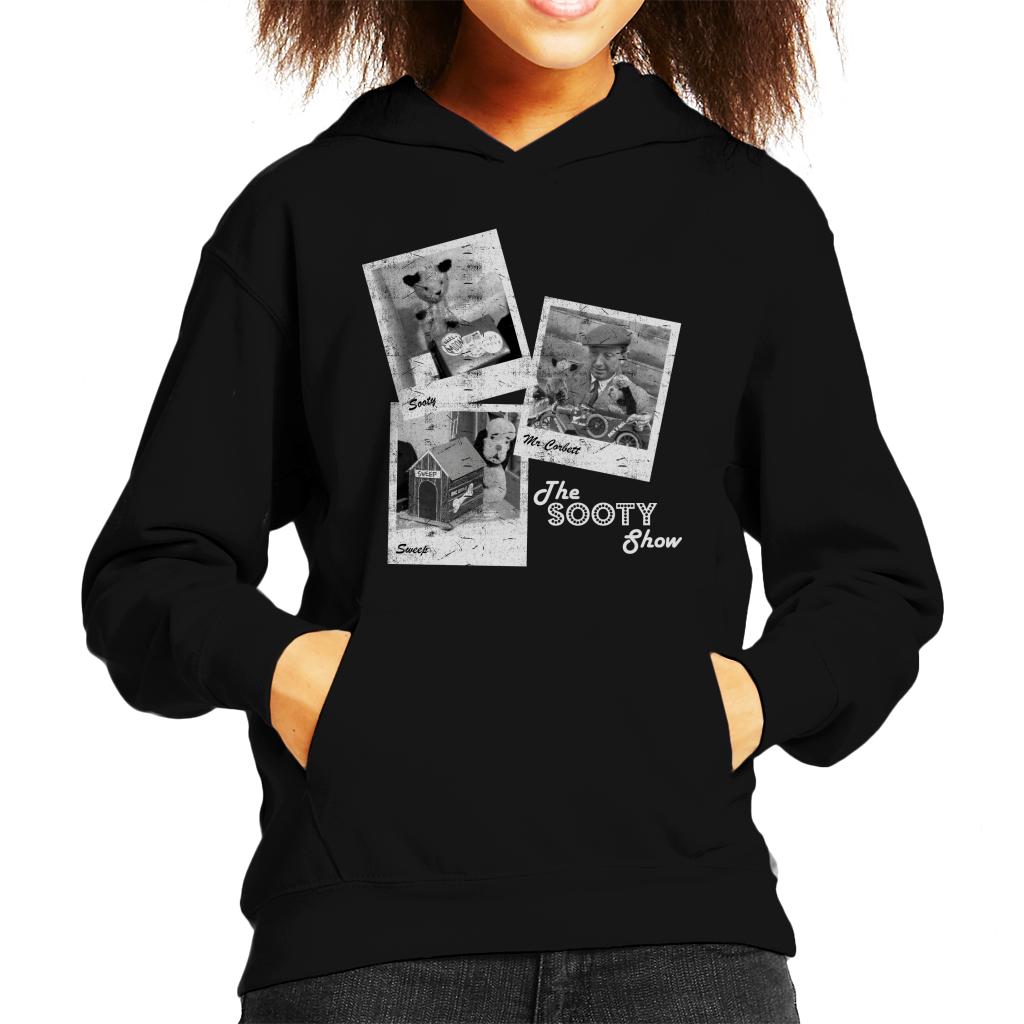 Sooty Retro 1950's Photo Montage Kids Hooded Sweatshirt-ALL + EVERY