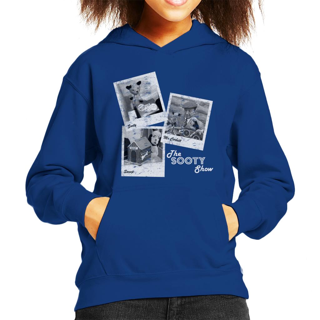 Sooty Retro 1950's Photo Montage Kids Hooded Sweatshirt-ALL + EVERY