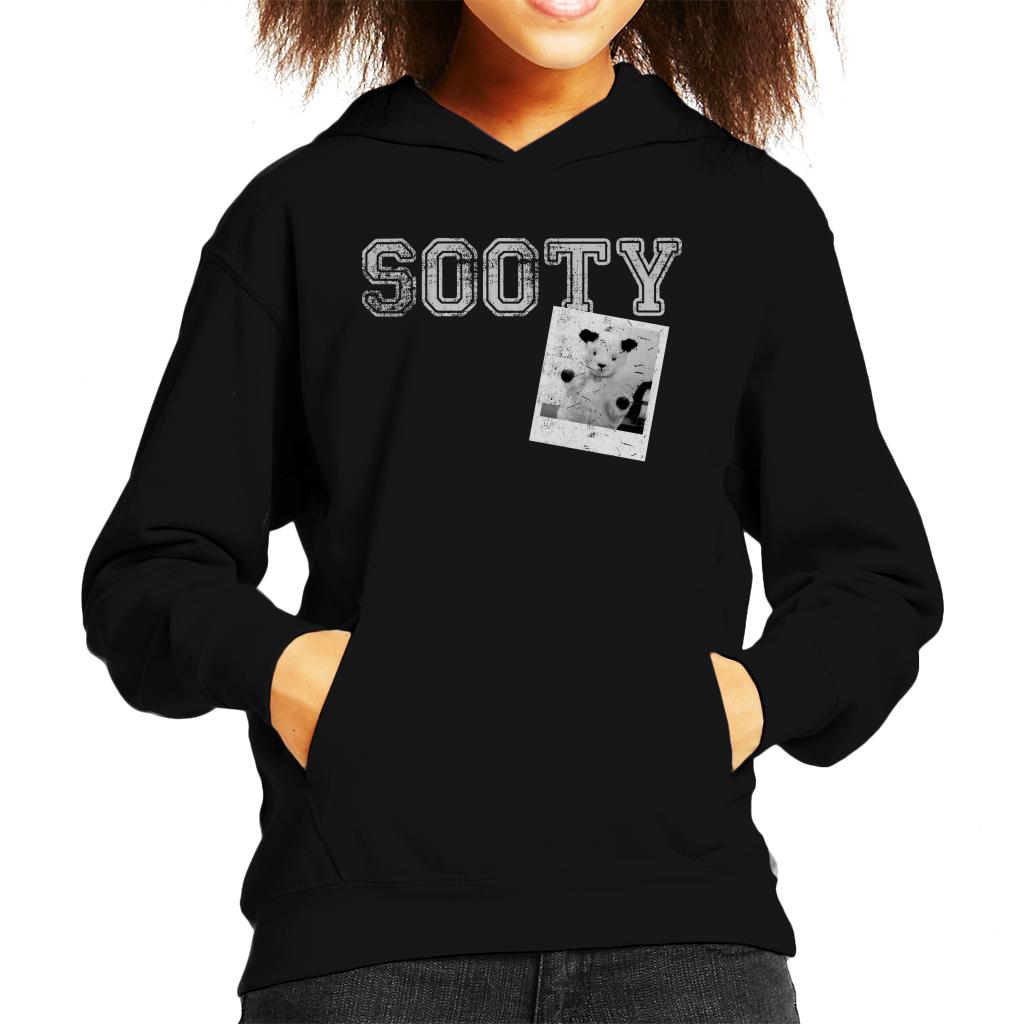 Sooty Retro College Sports Style Kids Hooded Sweatshirt-ALL + EVERY