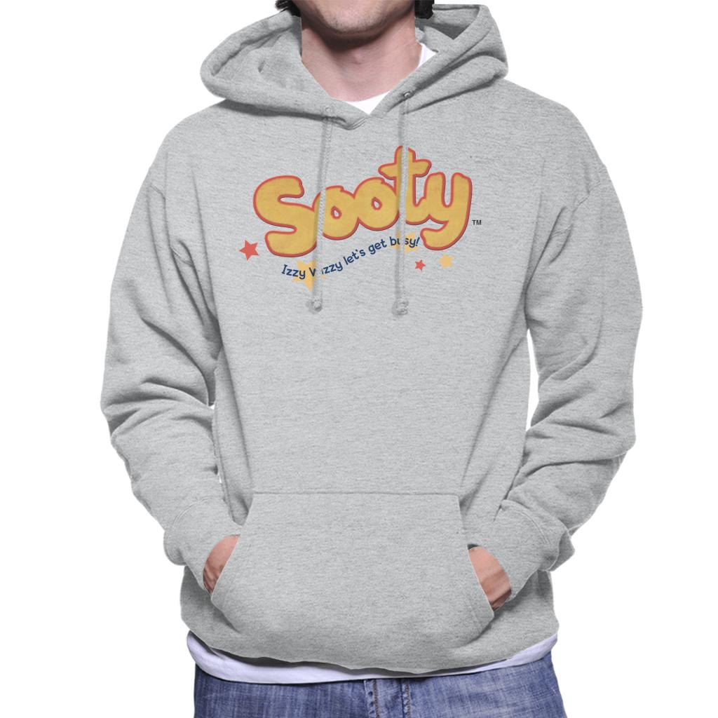 Sooty Text Logo Izzy Wizzy Men's Hooded Sweatshirt-ALL + EVERY