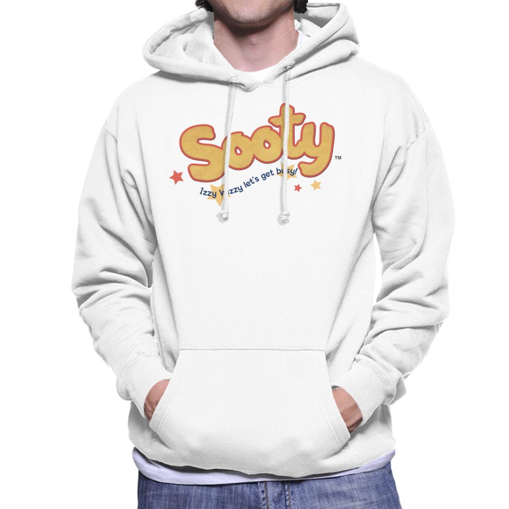 Sooty Text Logo Izzy Wizzy Men's Hooded Sweatshirt-ALL + EVERY