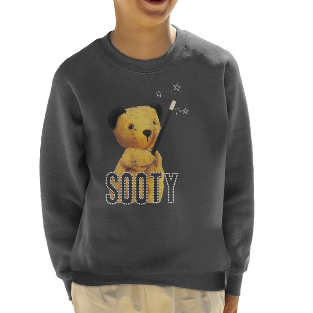 Sooty Retro Magic Wand Kids Sweatshirt-ALL + EVERY