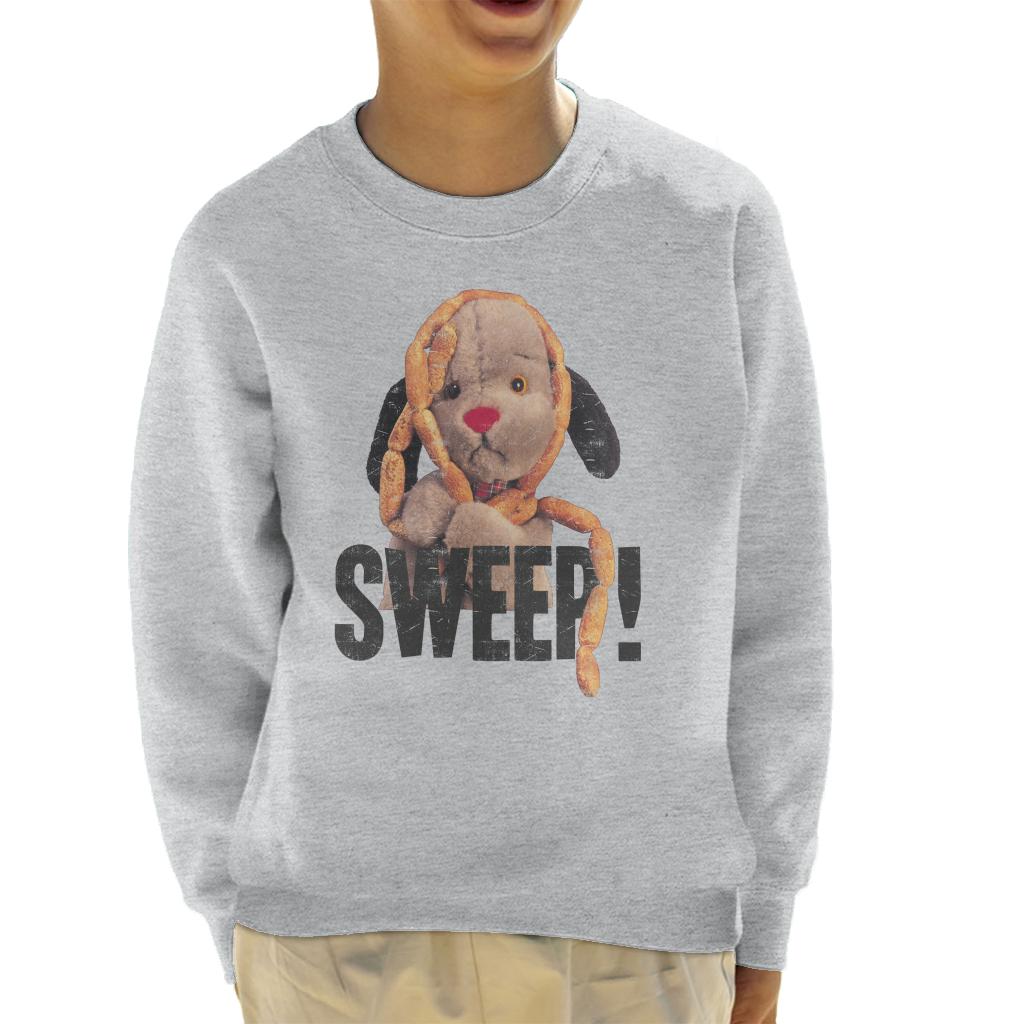Sooty Sausages Sweep Distressed Kids Sweatshirt-ALL + EVERY