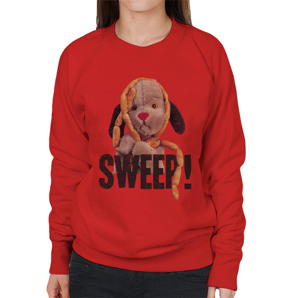 Sooty Sausages Sweep Distressed Women's Sweatshirt-ALL + EVERY