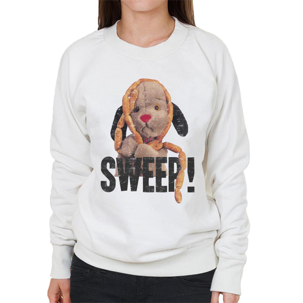 Sooty Sausages Sweep Distressed Women's Sweatshirt-ALL + EVERY