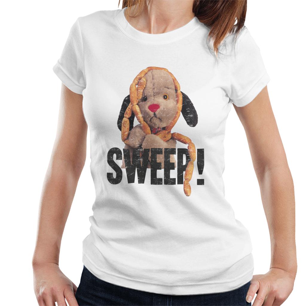 Sooty Sausages Sweep Distressed Women's T-Shirt-ALL + EVERY