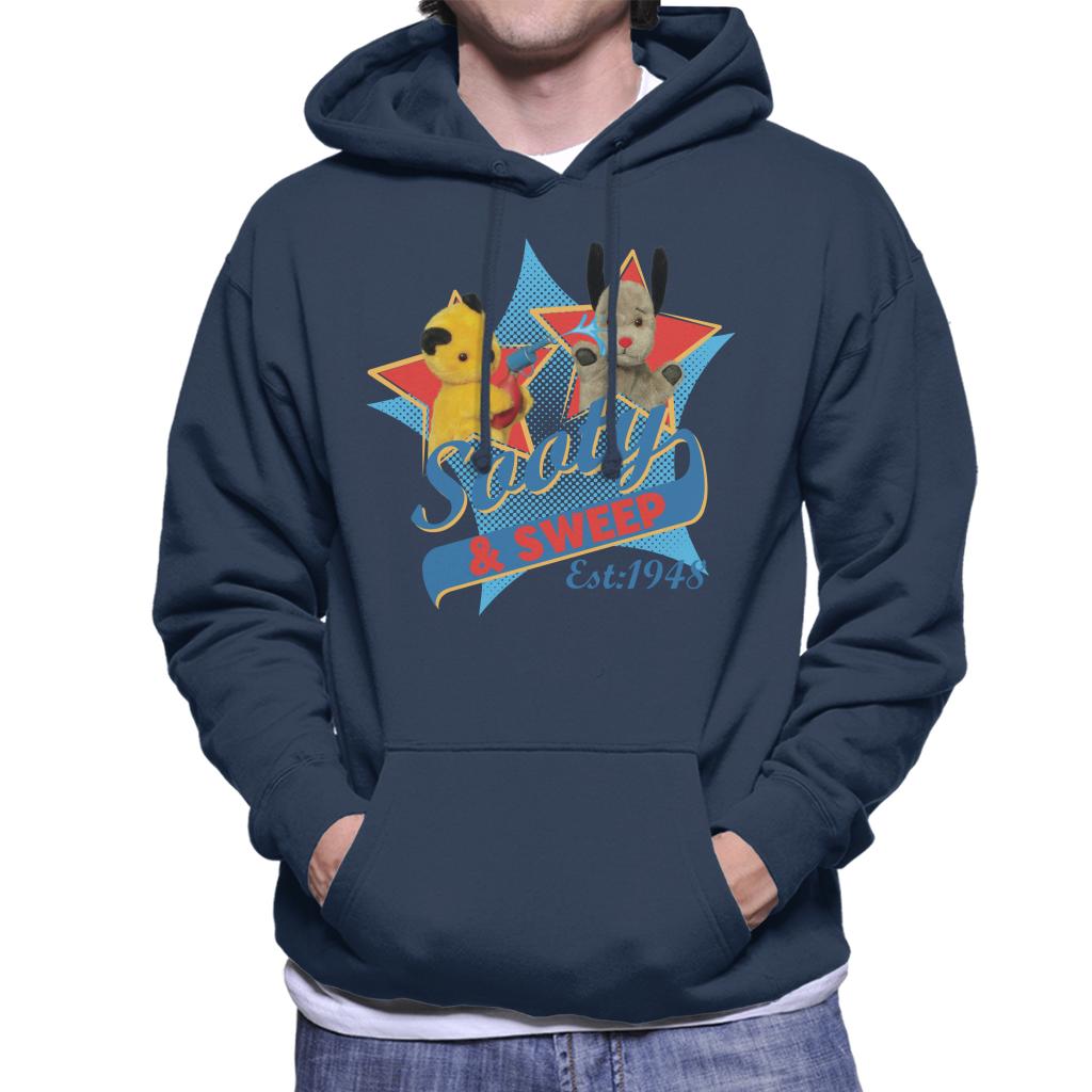 Sooty & Sweep Retro Water Sprayer Men's Hooded Sweatshirt-ALL + EVERY