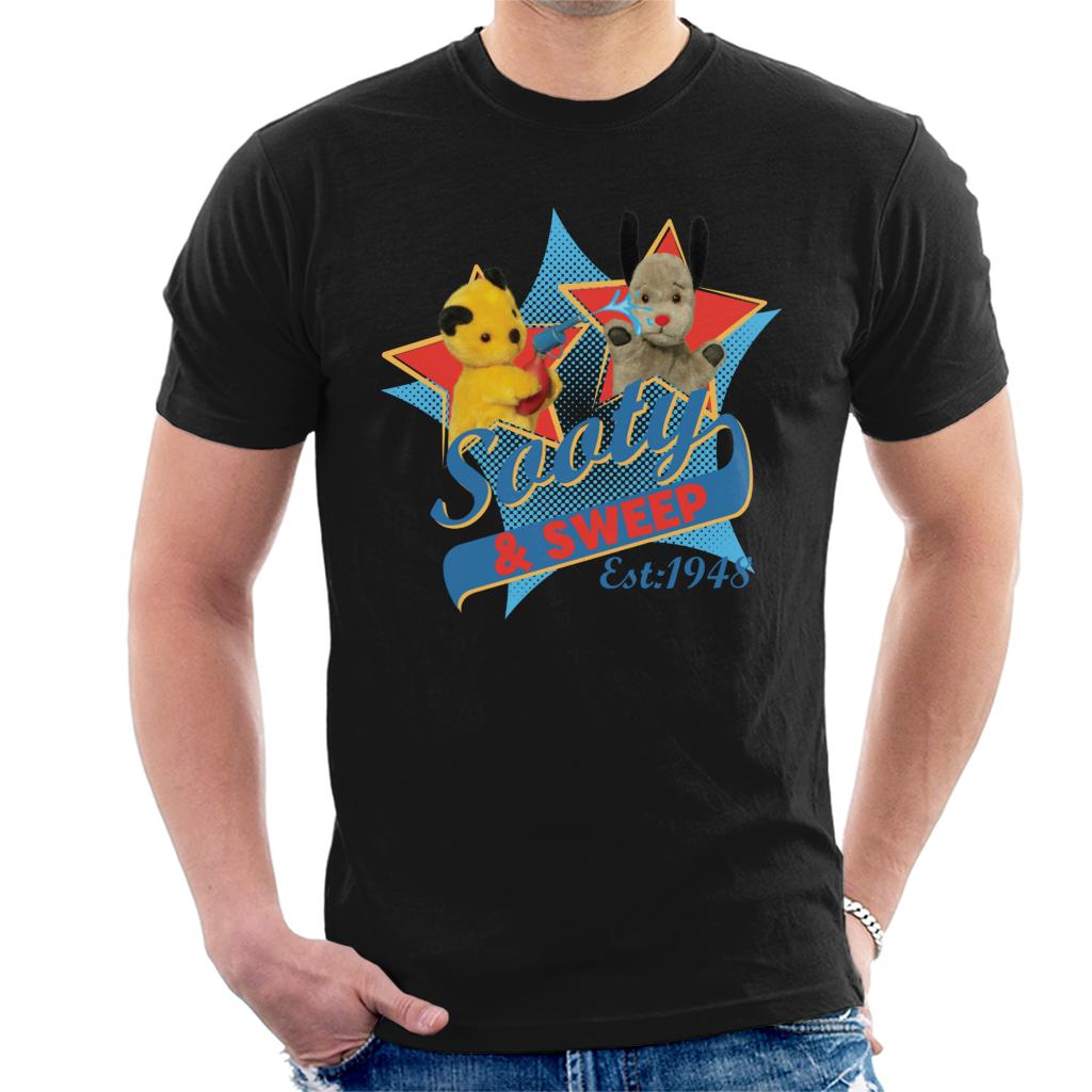 Sooty & Sweep Retro Water Sprayer Men's T-Shirt-ALL + EVERY