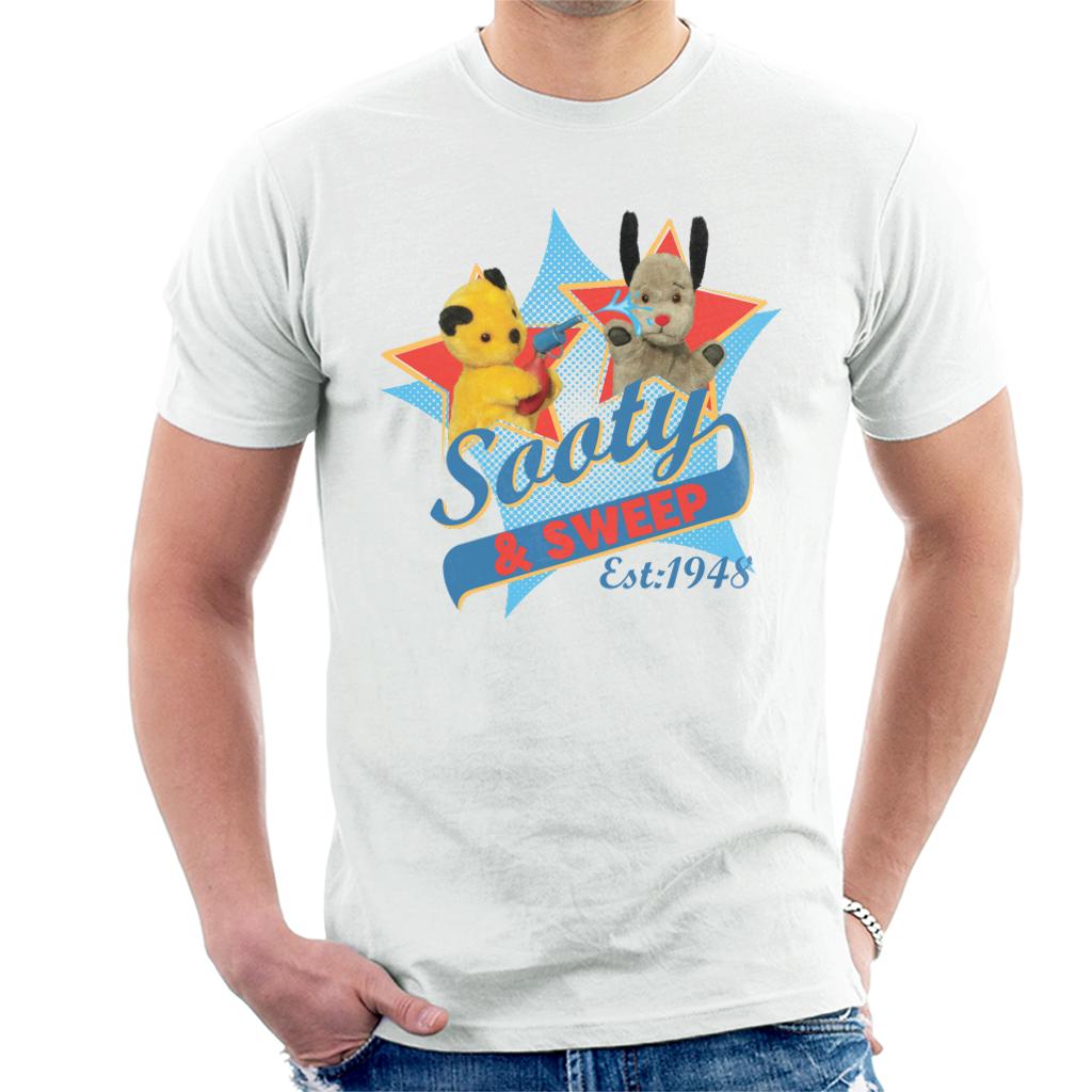 Sooty & Sweep Retro Water Sprayer Men's T-Shirt-ALL + EVERY