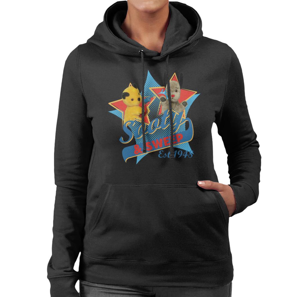 Sooty & Sweep Retro Water Sprayer Women's Hooded Sweatshirt-ALL + EVERY