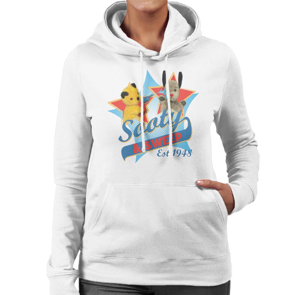 Sooty & Sweep Retro Water Sprayer Women's Hooded Sweatshirt-ALL + EVERY